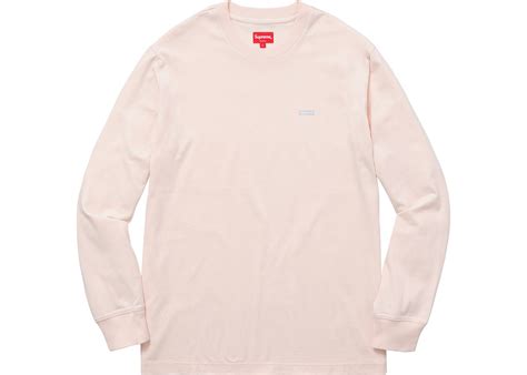 Supreme Metallic Box Logo L/S Tee Pale Peach 